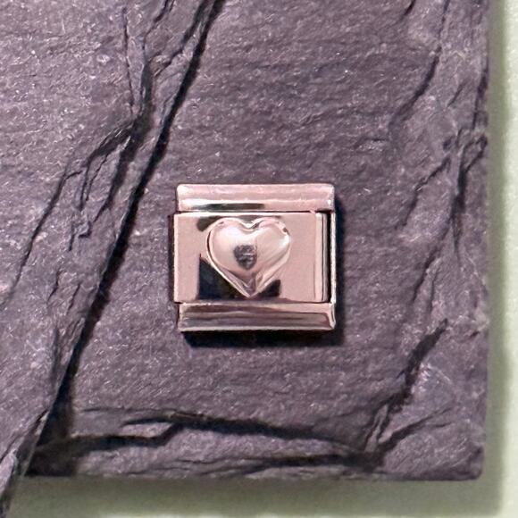 Heart Italian Charm Bracelet Link - Picture 1 of 1
